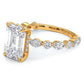 3 Carat Emerald Cut Alternating Round & Marquise