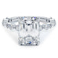 4 Carat Emerald Cut Alternating Round & Marquise