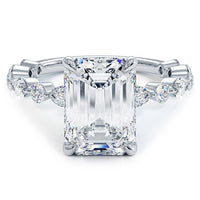 4 Carat Emerald Cut Alternating Round & Marquise