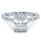 3 Carat Radiant Cut Alternating Round & Marquise