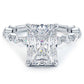 4 Carat Radiant Cut Alternating Round & Marquise