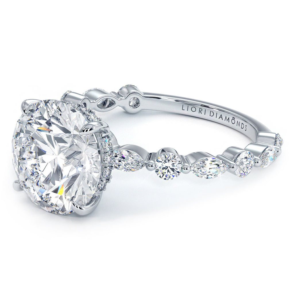 3 Carat Round Brilliant Alternating Round & Marquise