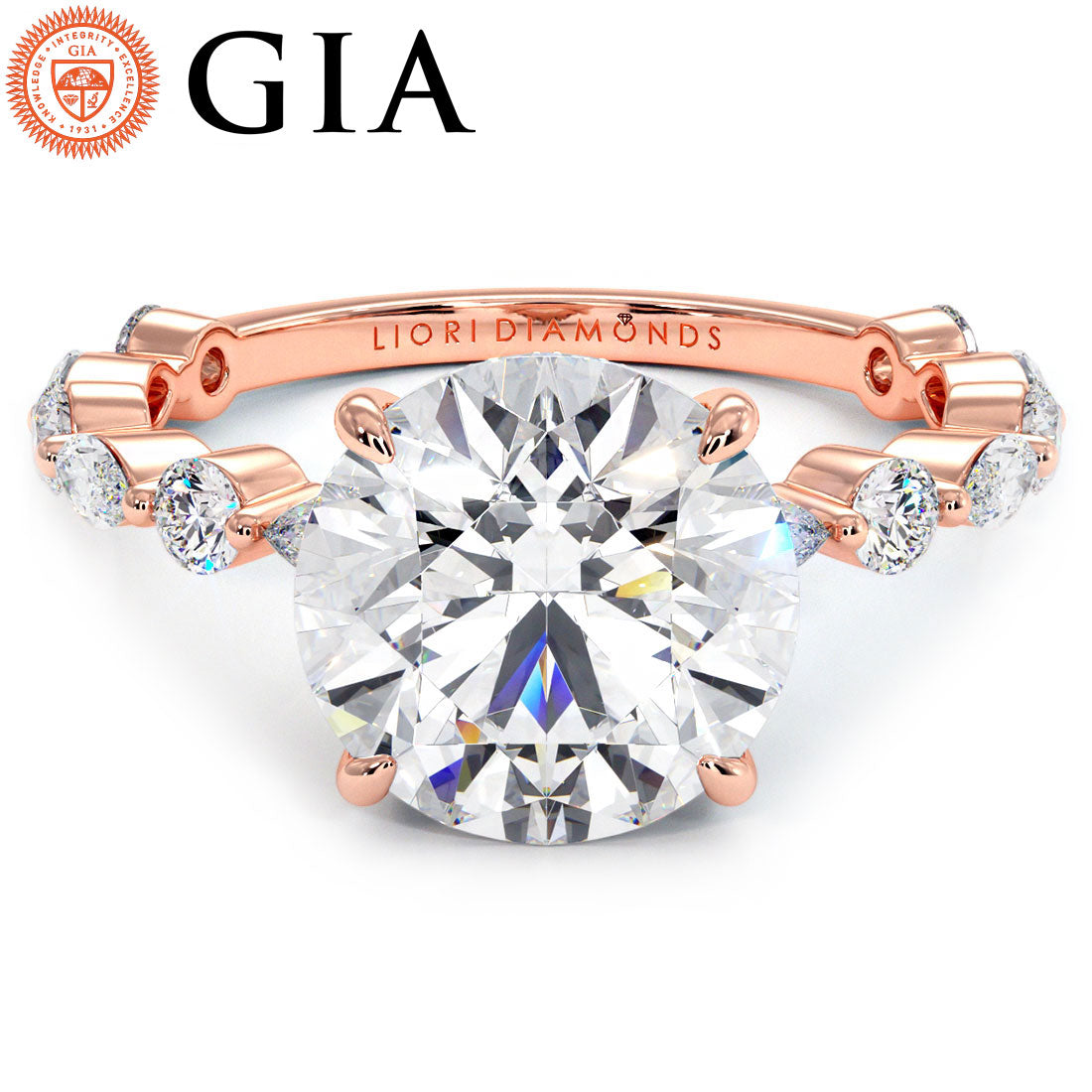 3 Carat Round Alternating Round & Marquise