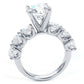 5.70ctw F-VS1 Round Brilliant XL Buttercup Lab Grown Diamond Engagement Ring set in Platinum