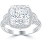 5.68ctw D-I1 Cushion Cut Diamond Engagement Ring 14k White Gold Vintage Style