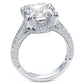 5.54ctw GIA Certified E-VS1 Radiant Cut Milgrain Vintage Style Lab Grown Diamond Engagement Ring set in 18k White Gold