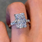 6.52ctw E-VS1 Radiant Cut Tapered Baguette Three Stone Lab Grown Diamond Engagement Ring set in 14k White Gold