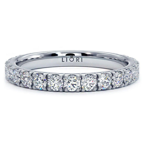 2.6mm Diamond Wedding Band Ring Anniversary Ring 1.15ctw Platinum