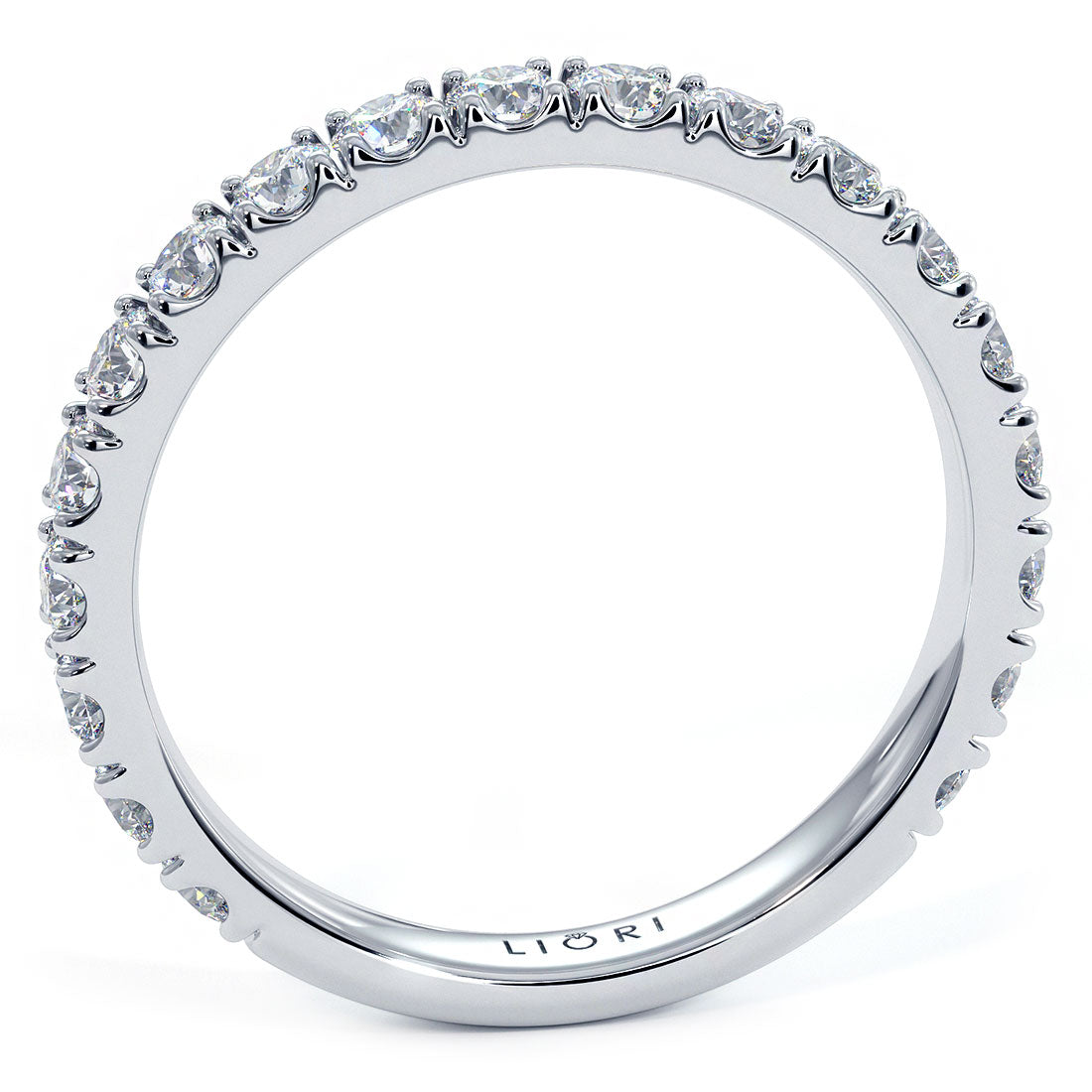 2.6mm Diamond Wedding Band Ring Anniversary Ring 1.15ctw 14k White Gold