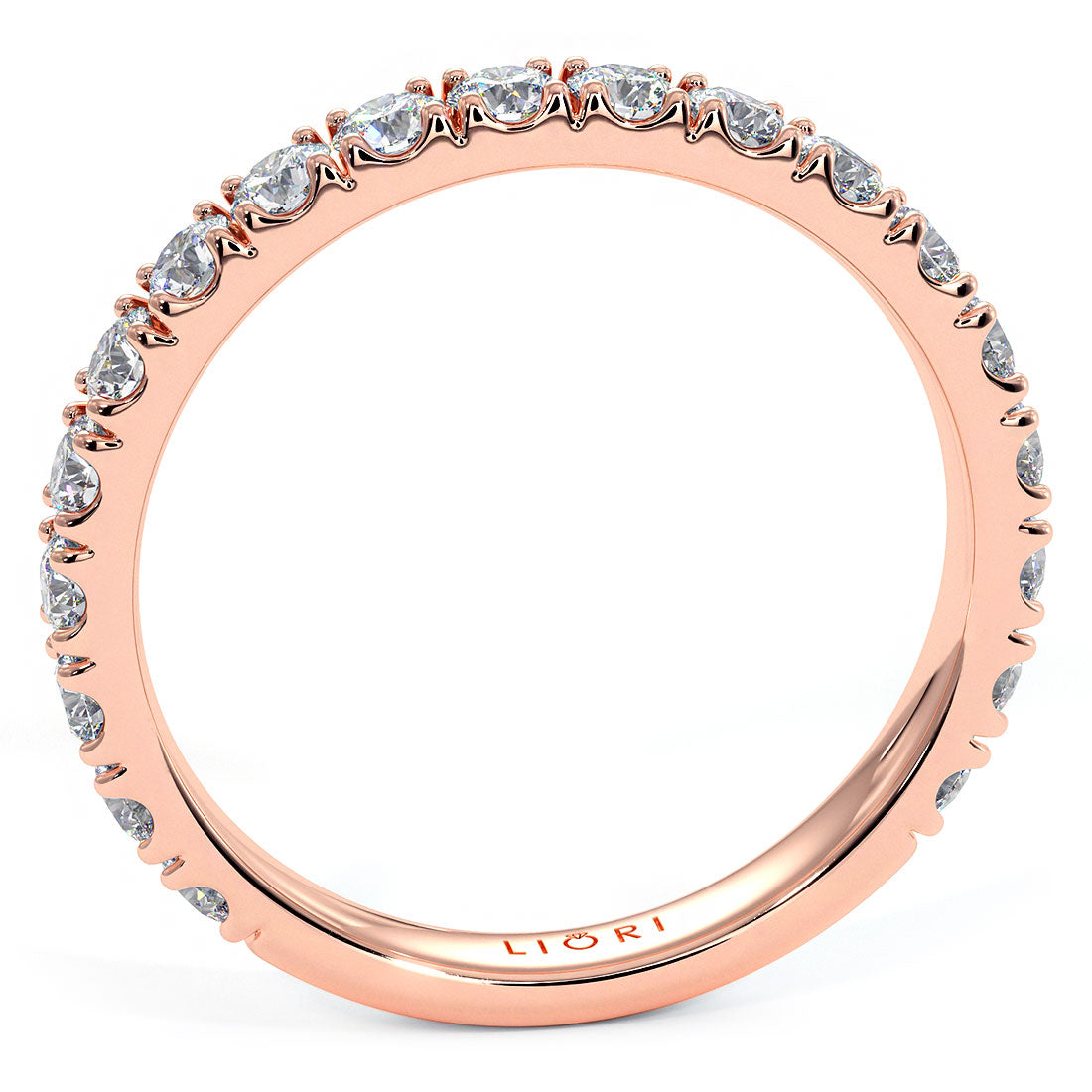 1.15ctw Petite Diamond Wedding Band Ring Anniversary Ring 14k Rose Gold