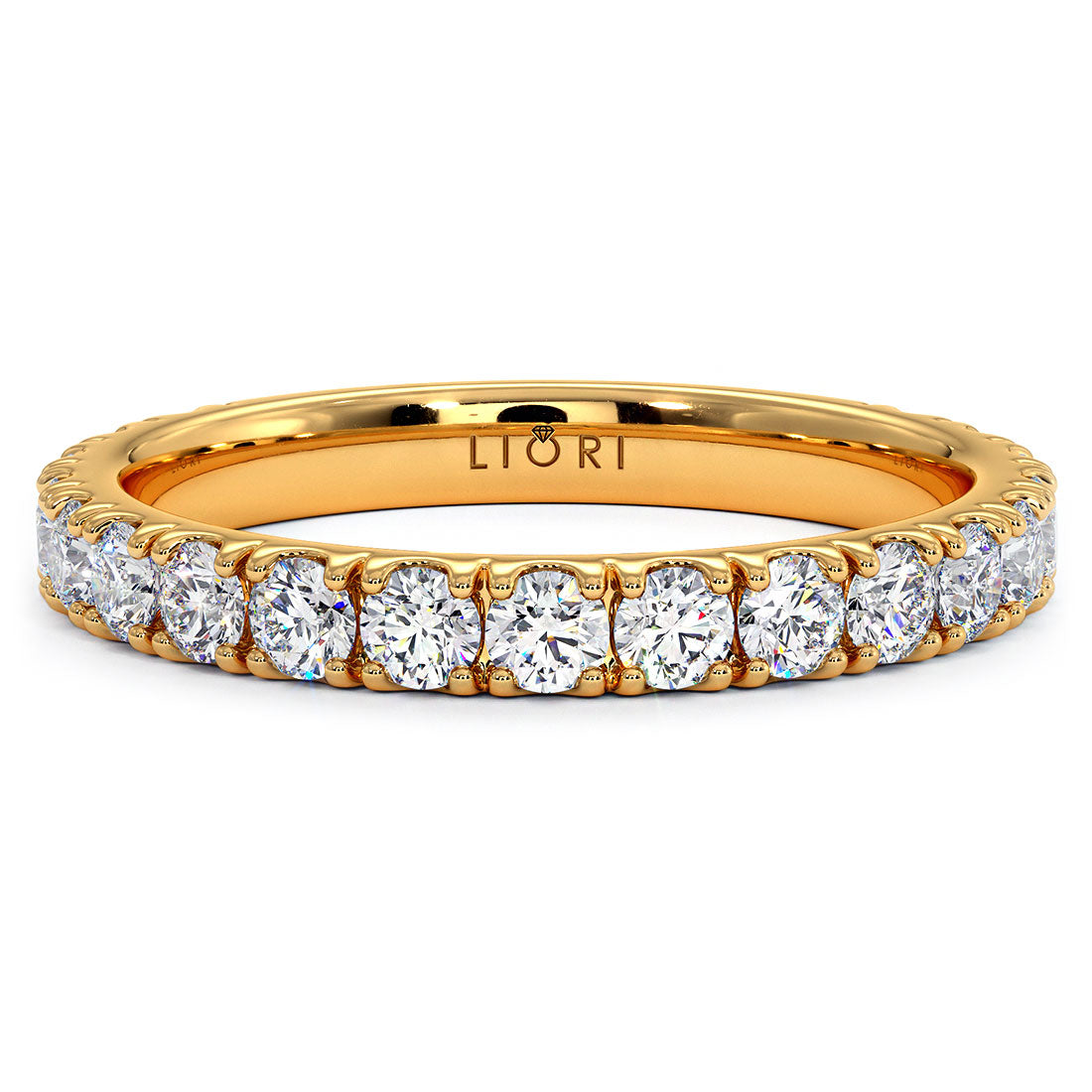 2.6mm Diamond Wedding Band Ring Anniversary Ring 1.15ctw 14k Yellow Gold