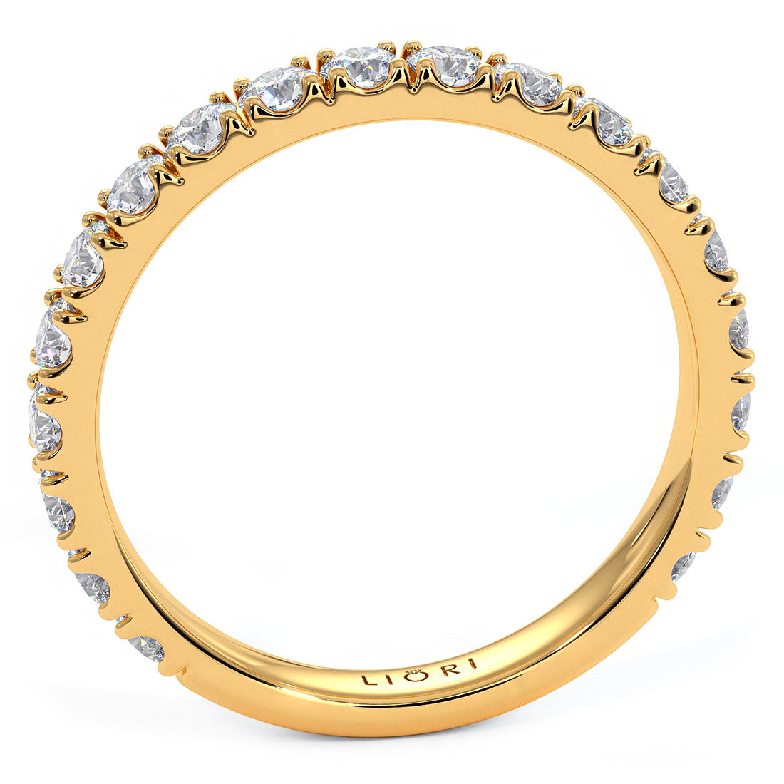 2.6mm Diamond Wedding Band Ring Anniversary Ring 1.15ctw 14k Yellow Gold