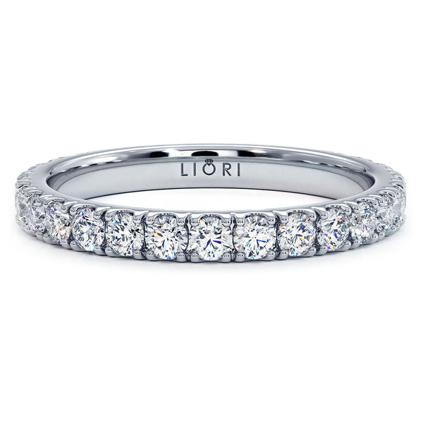 2.3mm Diamond Wedding Band Ring Anniversary Ring 0.75ctw 14k White Gold