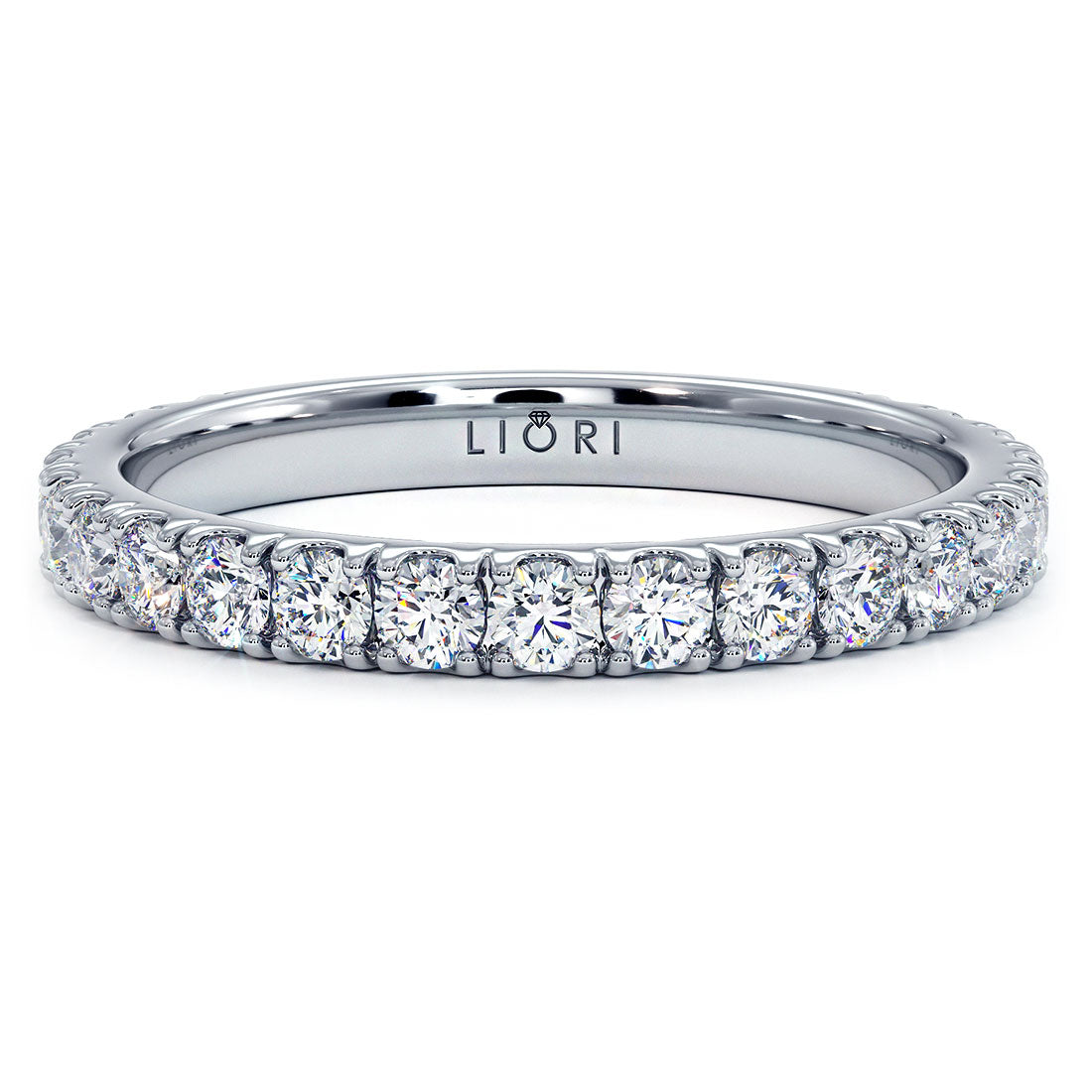 2.3mm Diamond Wedding Band Ring Anniversary Ring 0.75ctw Platinum