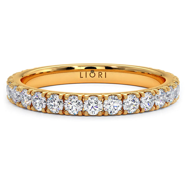 2.3mm Diamond Wedding Band Ring Anniversary Ring 0.75ctw 14k Yellow Gold