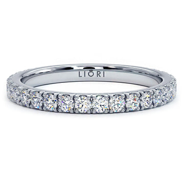 2mm Diamond Wedding Band Ring Anniversary Ring 0.50ctw 14k White Gold