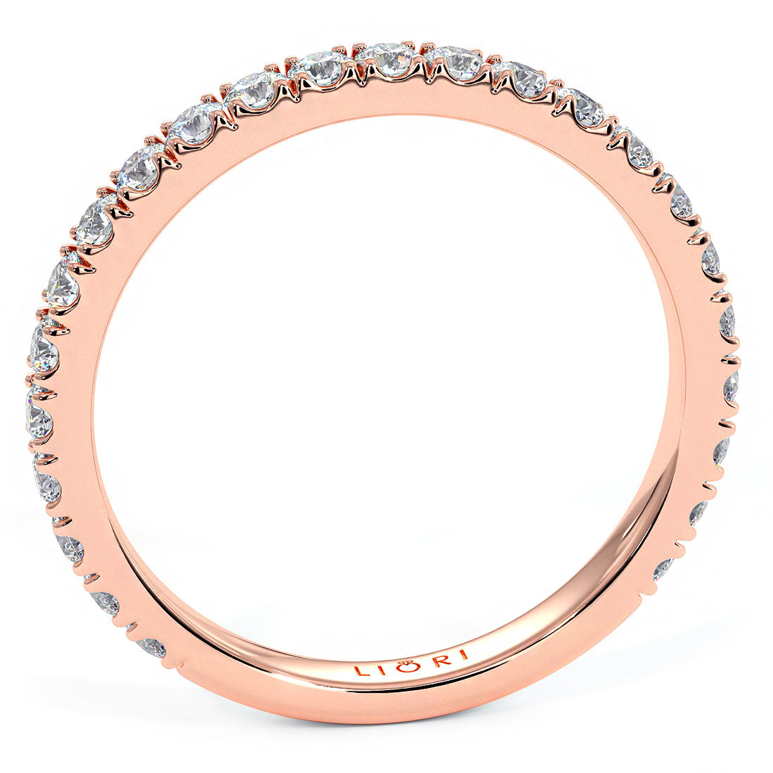 0.50ctw Petite Diamond Wedding Band Ring Anniversary Ring 14k Rose Gold
