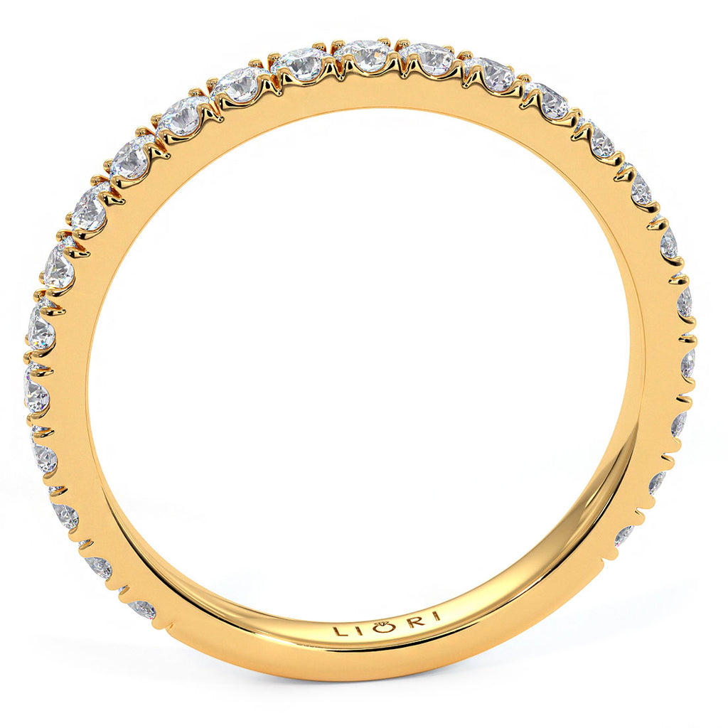0.50ctw Petite Diamond Wedding Band Ring Anniversary Ring 14k Yellow Gold