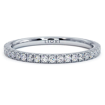 1.7mm Diamond Wedding Band Ring Anniversary Ring 0.35ctw 14k White Gold