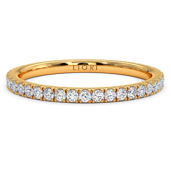 1.7mm Diamond Wedding Band Ring Anniversary Ring 0.35ctw 14k Yellow Gold