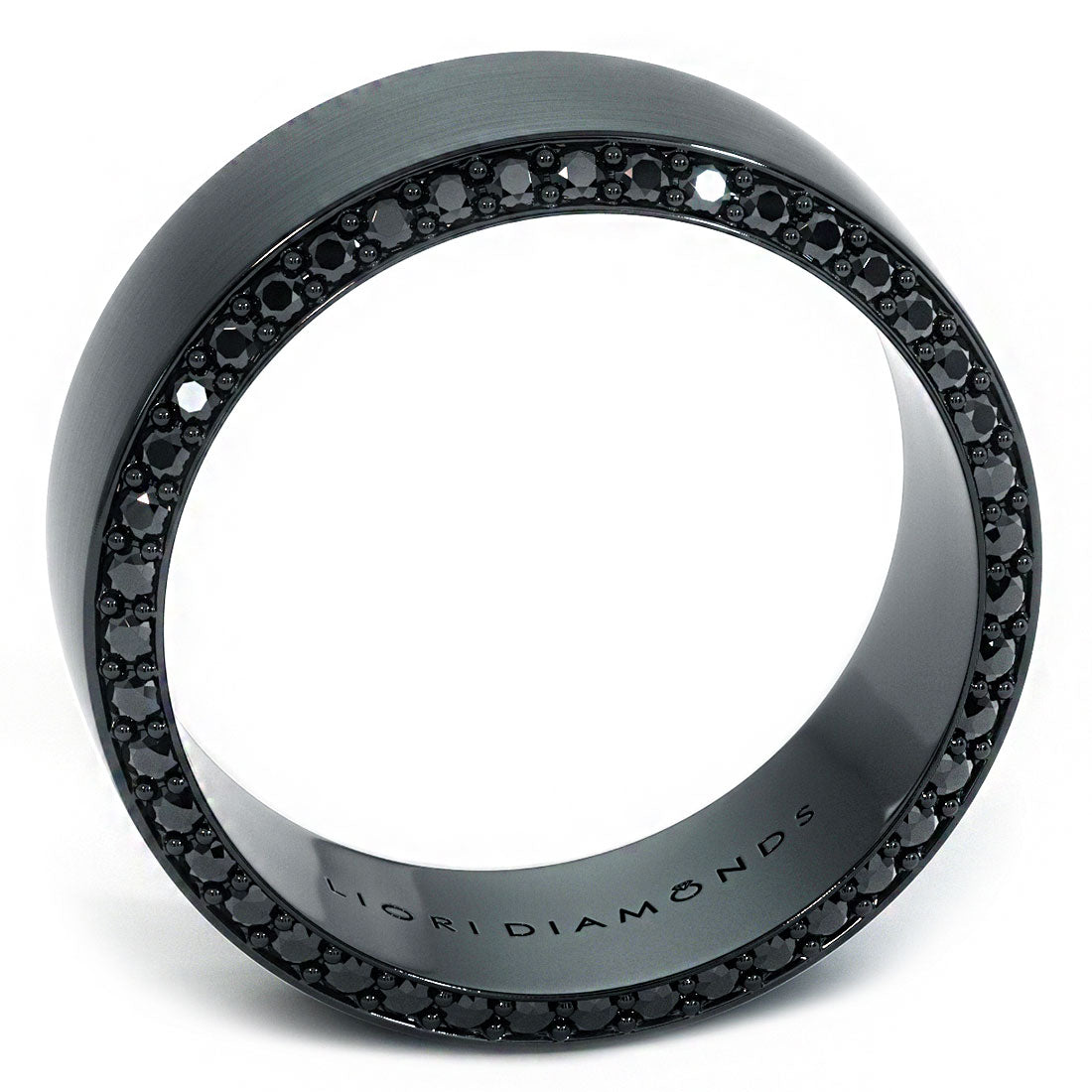 2.50ctw Natural Black Diamond Wedding Band Ring Anniversary Ring 14k Black Gold