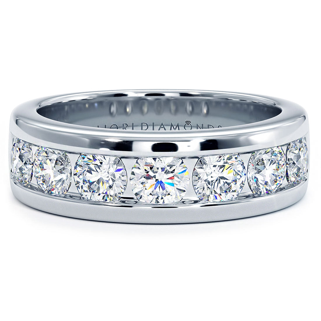 3.00ctw Diamond Mens Wedding Band Ring 14k White Gold Men Ring