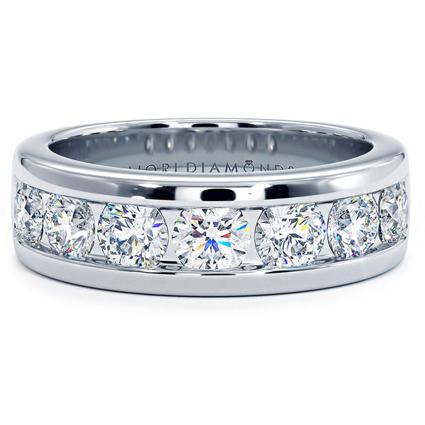 3.00ctw Diamond Mens Wedding Band Ring 14k White Gold Men Ring