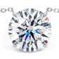 3 Carat Round Brilliant Solitaire Diamond Pendant Set In 14k White Gold