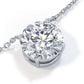 3.00 Carat Round Brilliant Solitaire Diamond Pendant Set In 14k White Gold