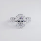 9.50ctw Oval Cut Lucida set Lab Grown Diamond Engagement Ring set in Platinum