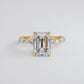 4 Carat Emerald Cut Alternating Round & Marquise