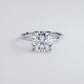 2.5 Carat Round Brilliant Petite Tapered 4 Prong Solitaire