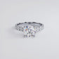 3.26ctw GIA Certified Round Brilliant Cathedral Heart Shape Gallery Lab Grown Diamond Engagement Ring 14k White Gold