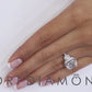 5.68ctw D-I1 Cushion Cut Diamond Engagement Ring 14k White Gold Vintage Style