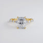 3 Carat Radiant Cut Alternating Round & Marquise