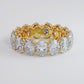 7.95ctw Oval Cut Diamond Eternity Band Set In 14k Yellow Gold