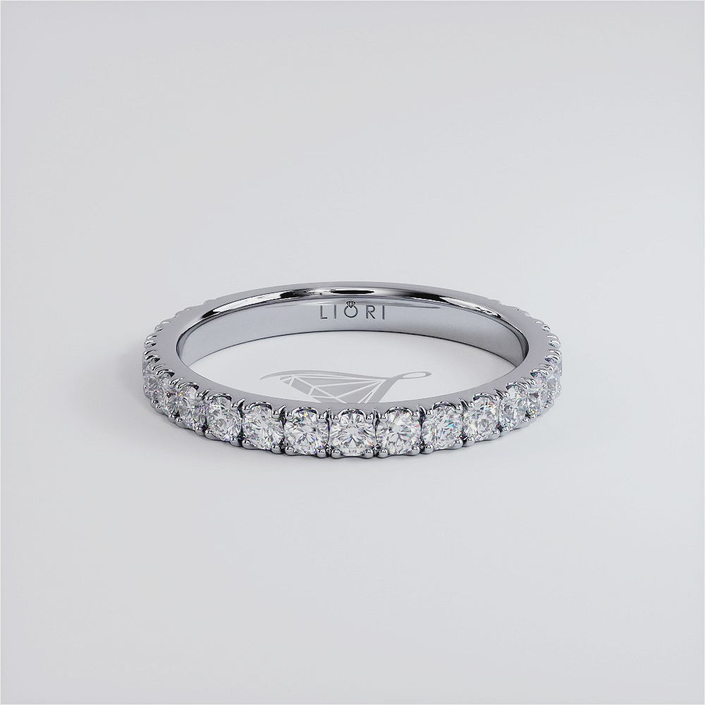 2.3mm Diamond Wedding Band Ring Anniversary Ring 0.75ctw Platinum