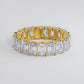 6.65ctw Emerald Cut Diamond Eternity Band Set In 14k Yellow Gold