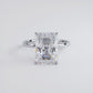 4.23 Carat GIA Certified Radiant Cut Petite Wire Solitaire Lab Grown Diamond Engagement Ring set in Platinum