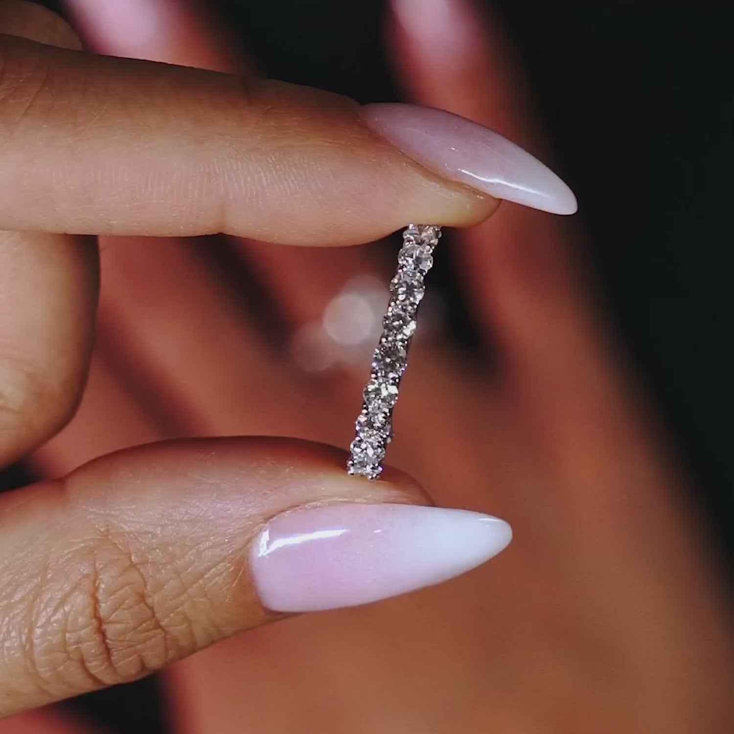 1.50ctw Lucida set Diamond Wedding Band 14k White Gold