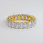 4.60ctw Radiant Cut Diamond Eternity Band Set In 14k Yellow Gold