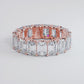 9.00ctw Emerald Cut Diamond Eternity Band Set In 14k Rose Gold