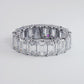 9.00ctw Emerald Cut Diamond Eternity Band Set In Platinum