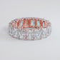 9.00ctw Radiant Cut Diamond Eternity Band Set In 14k Rose Gold