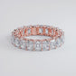 4.60ctw Radiant Cut Diamond Eternity Band Set In 14k Rose Gold