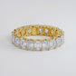 5.25ctw Emerald Cut Diamond Eternity Band Set In 14k Yellow Gold