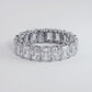 6.65ctw Radiant Cut Diamond Eternity Band Set In 14k White Gold