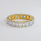 4.60ctw Emerald Cut Diamond Eternity Band Set In 14k Yellow Gold