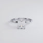 2.00 Carat GIA Certified Emerald Cut Petite Wire Solitaire Lab Grown Diamond Engagement Ring set in Platinum