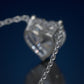 Heart Shape Solitaire Diamond Pendant Set In 14k White Gold